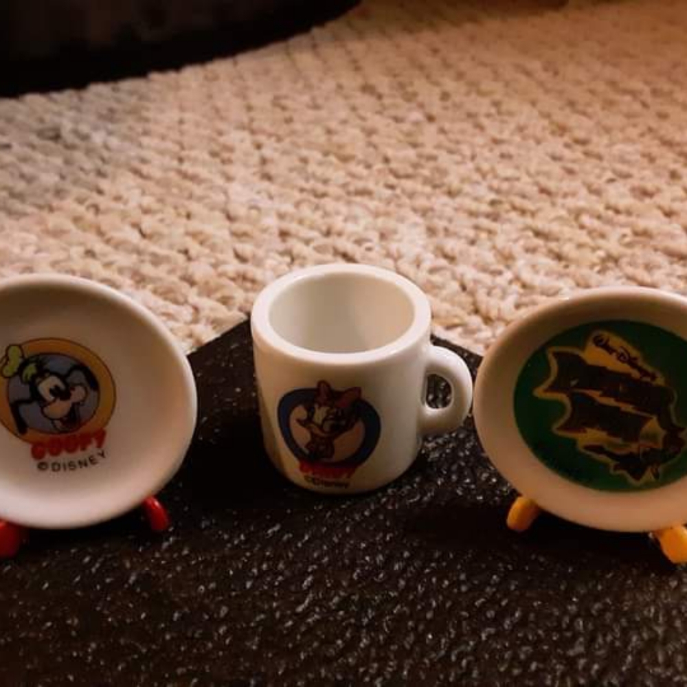 Disney Collectible doll size Mini plate & mug